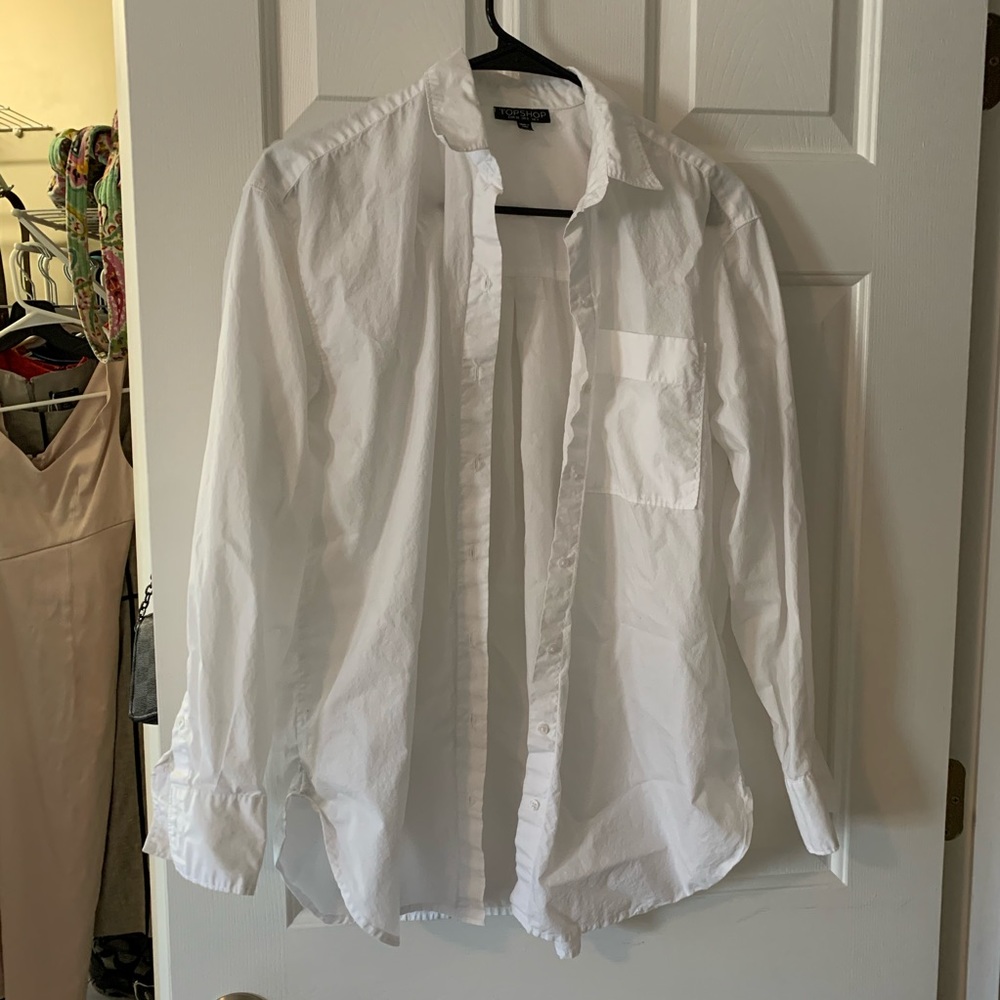 Top shop boyfriend style long sleeve button up